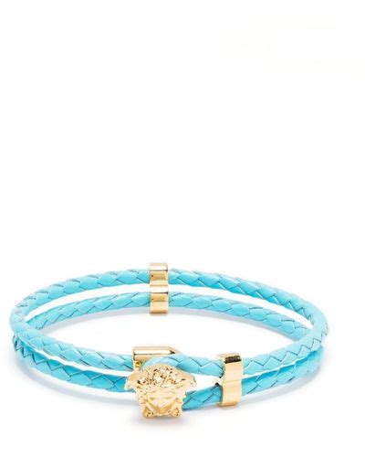 versace versus zip blue|versace leather bracelet.